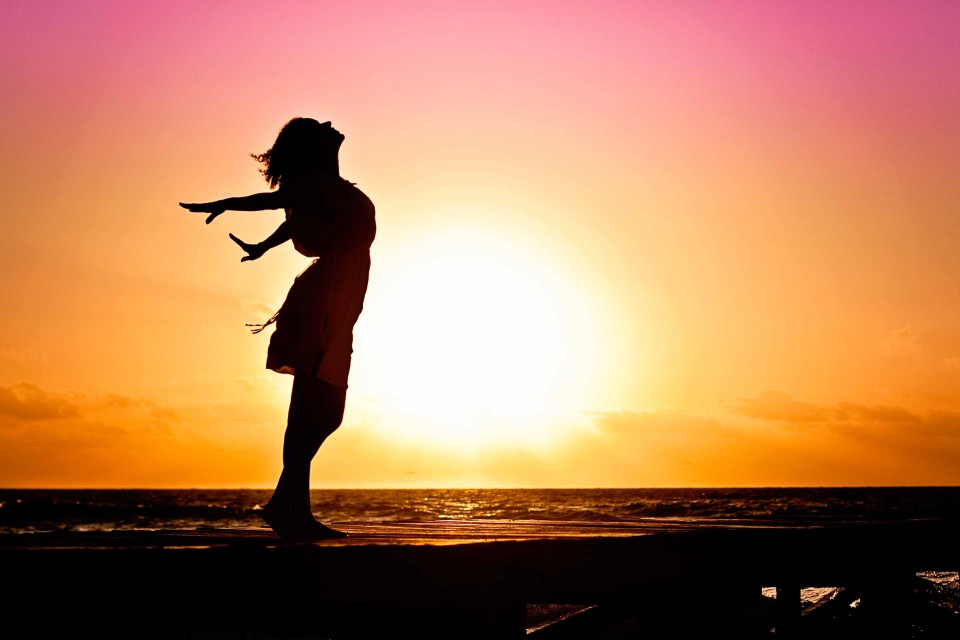 atardecer mujer