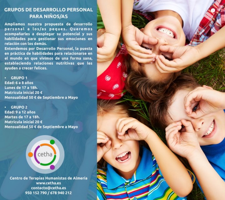 Cartel grupo desarrollo personal para niños 2018-2019 web